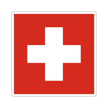 Flag of Switzerland 2-3 (Switzerland) STICKER Vinyl Kiss-Cut Decal