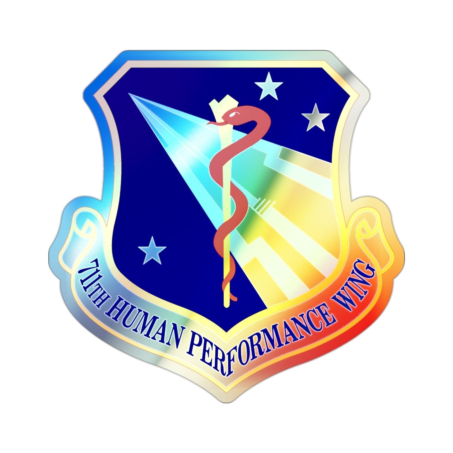 711th Human Performance Wing (U.S. Air Force) Holographic STICKER Die-Cut Vinyl Decal-2 Inch-The Sticker Space