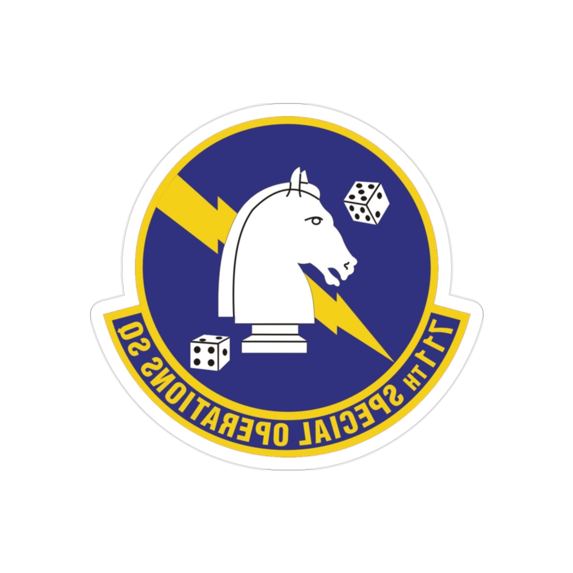 711th Special Operations Squadron (U.S. Air Force) REVERSE PRINT Transparent STICKER-2" × 2"-The Sticker Space