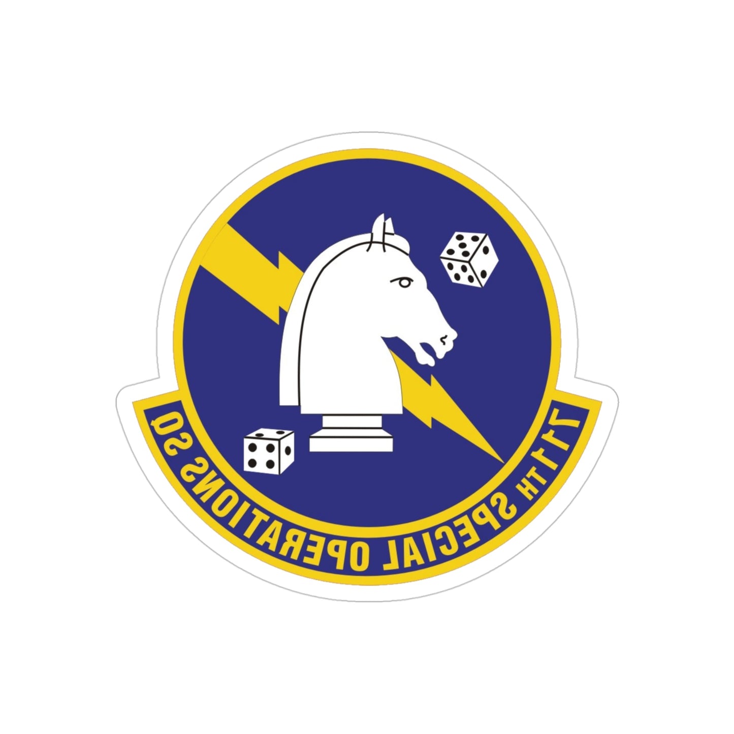 711th Special Operations Squadron (U.S. Air Force) REVERSE PRINT Transparent STICKER-4" × 4"-The Sticker Space