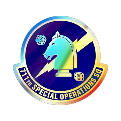 711th Special Operations Squadron (U.S. Air Force) Holographic STICKER Die-Cut Vinyl Decal 2 Inch Holographic - The Sticker Space