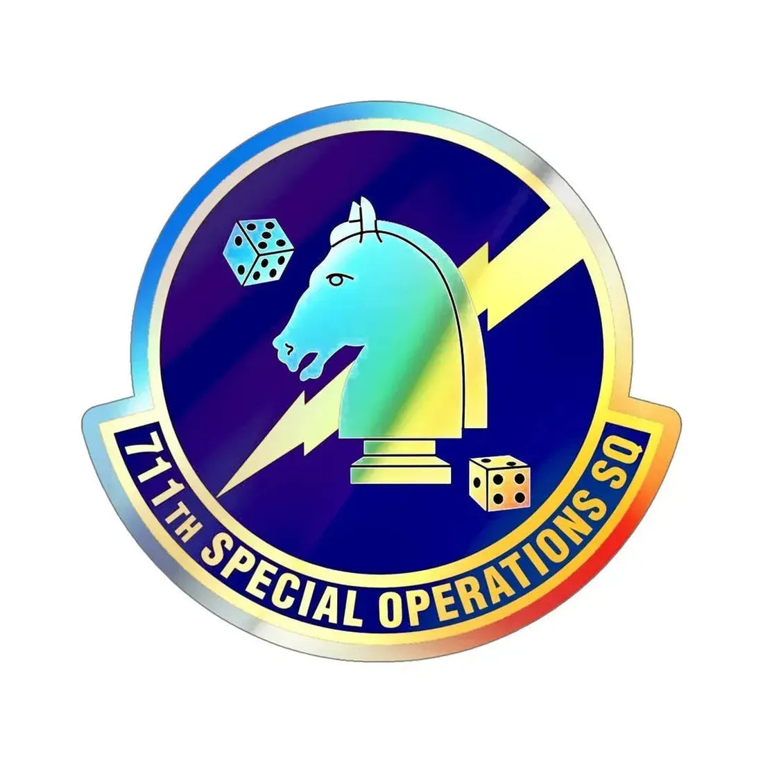 711th Special Operations Squadron (U.S. Air Force) Holographic STICKER Die-Cut Vinyl Decal 5 Inch Holographic - The Sticker Space