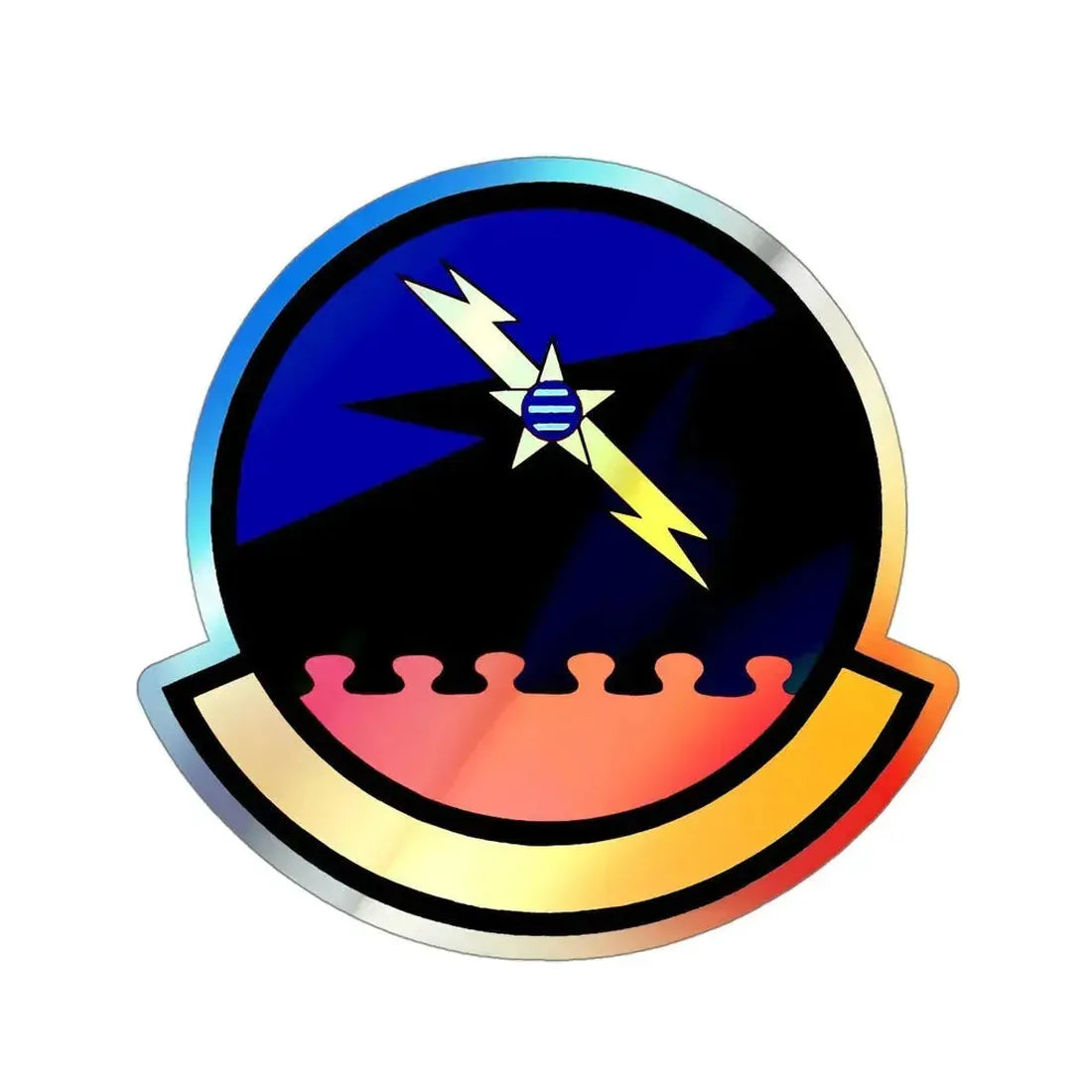 712 Air Support Operations Squadron ACC (U.S. Air Force) Holographic STICKER Die-Cut Vinyl Decal 4 Inch Holographic - The Sticker Space