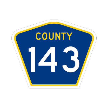 County 143 MN (Minnesota) (Road Sign) STICKER Vinyl Kiss-Cut Decal