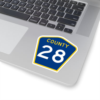 County 28 MN (Minnesota) (Road Sign) STICKER Vinyl Kiss-Cut Decal