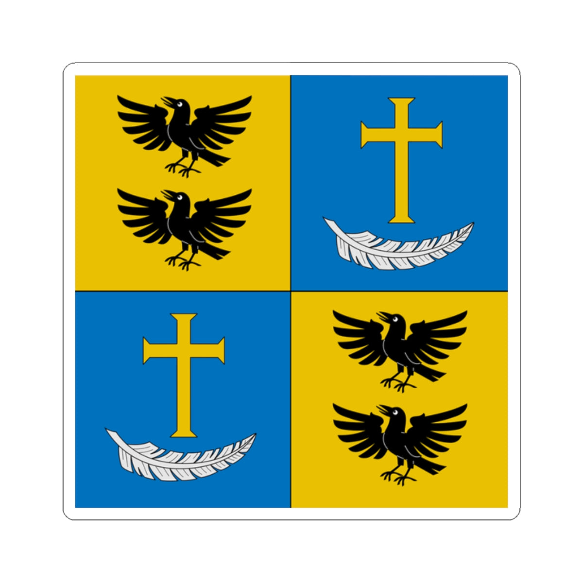 Flag of Urban Federer (Switzerland) STICKER Vinyl Kiss-Cut Decal