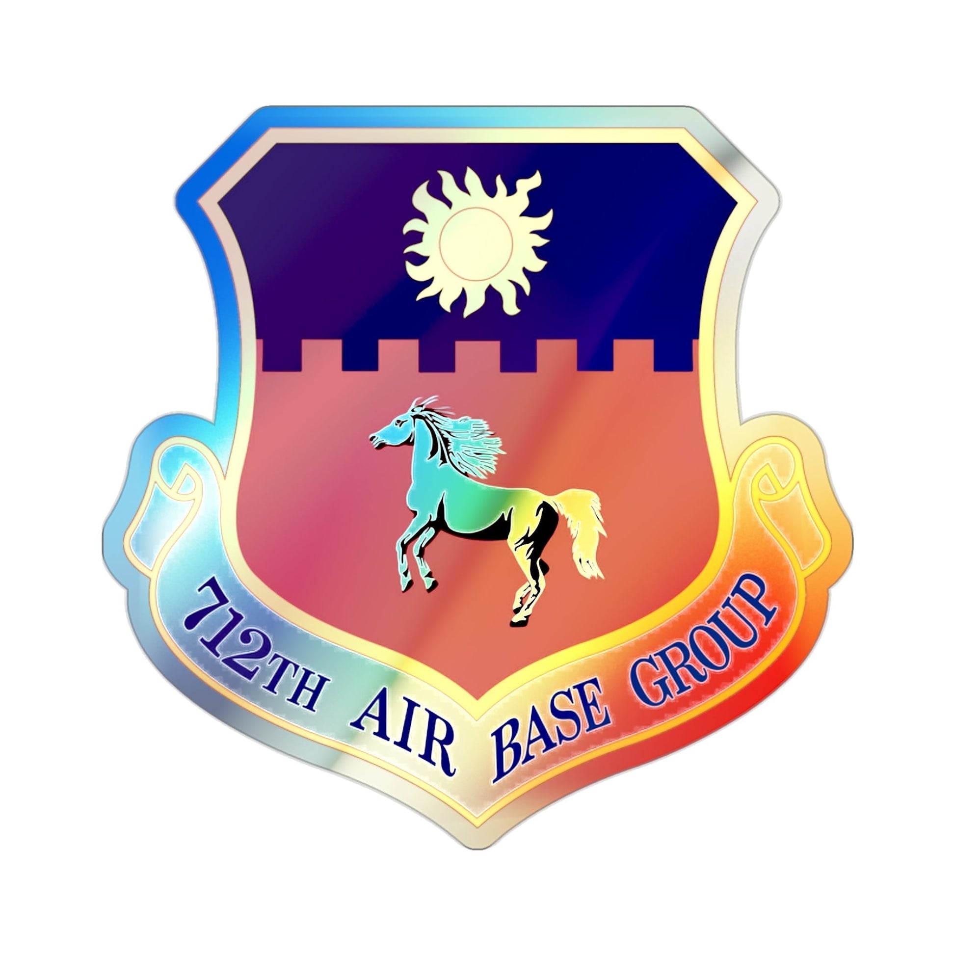 712th Air Base Group (U.S. Air Force) Holographic STICKER Die-Cut Vinyl Decal-2 Inch-The Sticker Space