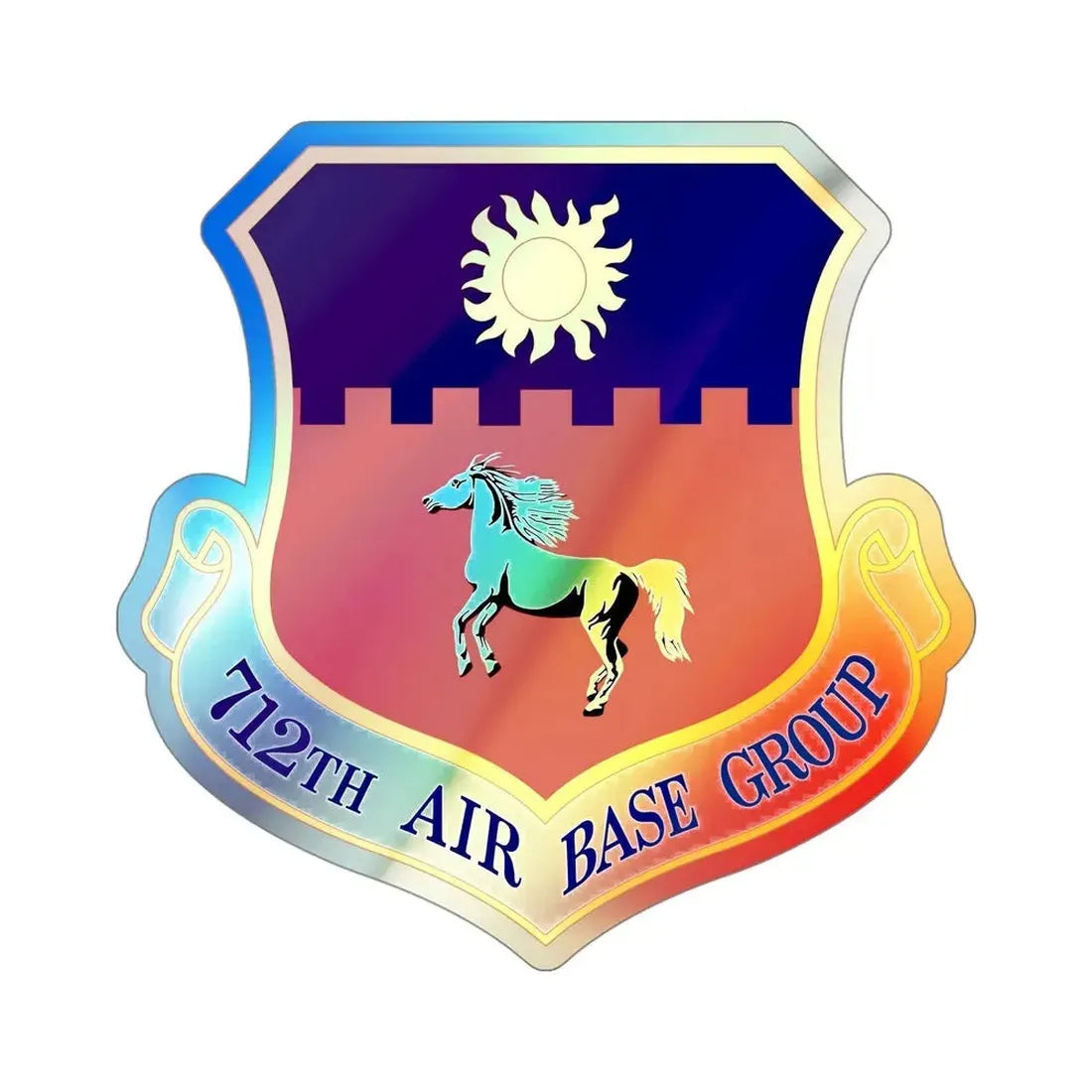 712th Air Base Group (U.S. Air Force) Holographic STICKER Die-Cut Vinyl Decal - The Sticker Space