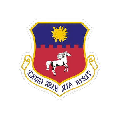 712th Air Base Group (U.S. Air Force) REVERSE PRINT Transparent Die-Cut STICKER 5 Inch Die-Cut Transparent - The Sticker Space