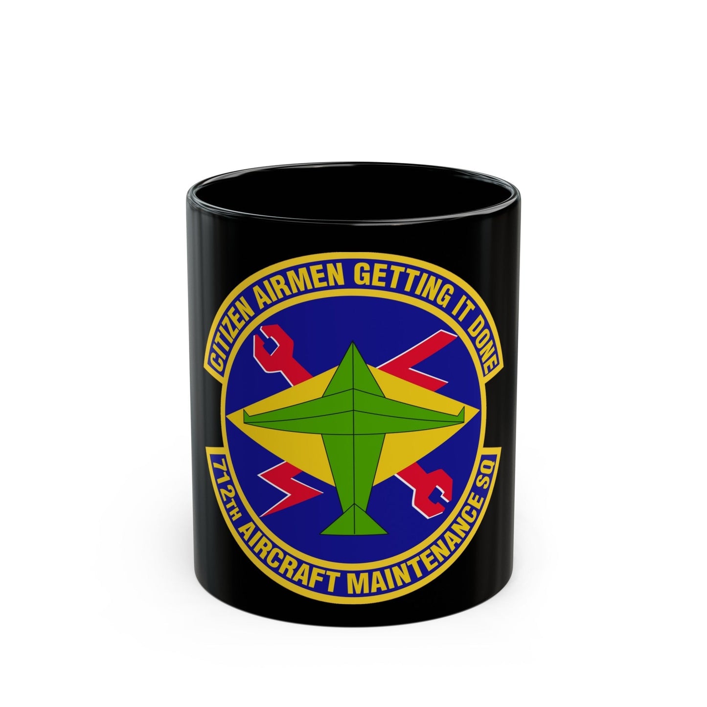 712th Aircraft Maintenance Squadron (U.S. Air Force) Black Coffee Mug-11oz-The Sticker Space