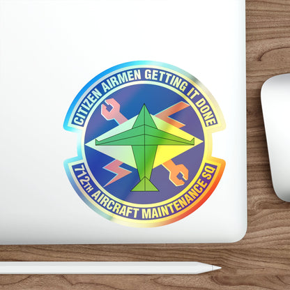 712th Aircraft Maintenance Squadron (U.S. Air Force) Holographic STICKER Die-Cut Vinyl Decal-The Sticker Space