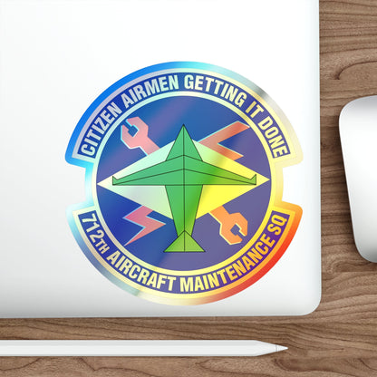 712th Aircraft Maintenance Squadron (U.S. Air Force) Holographic STICKER Die-Cut Vinyl Decal-The Sticker Space