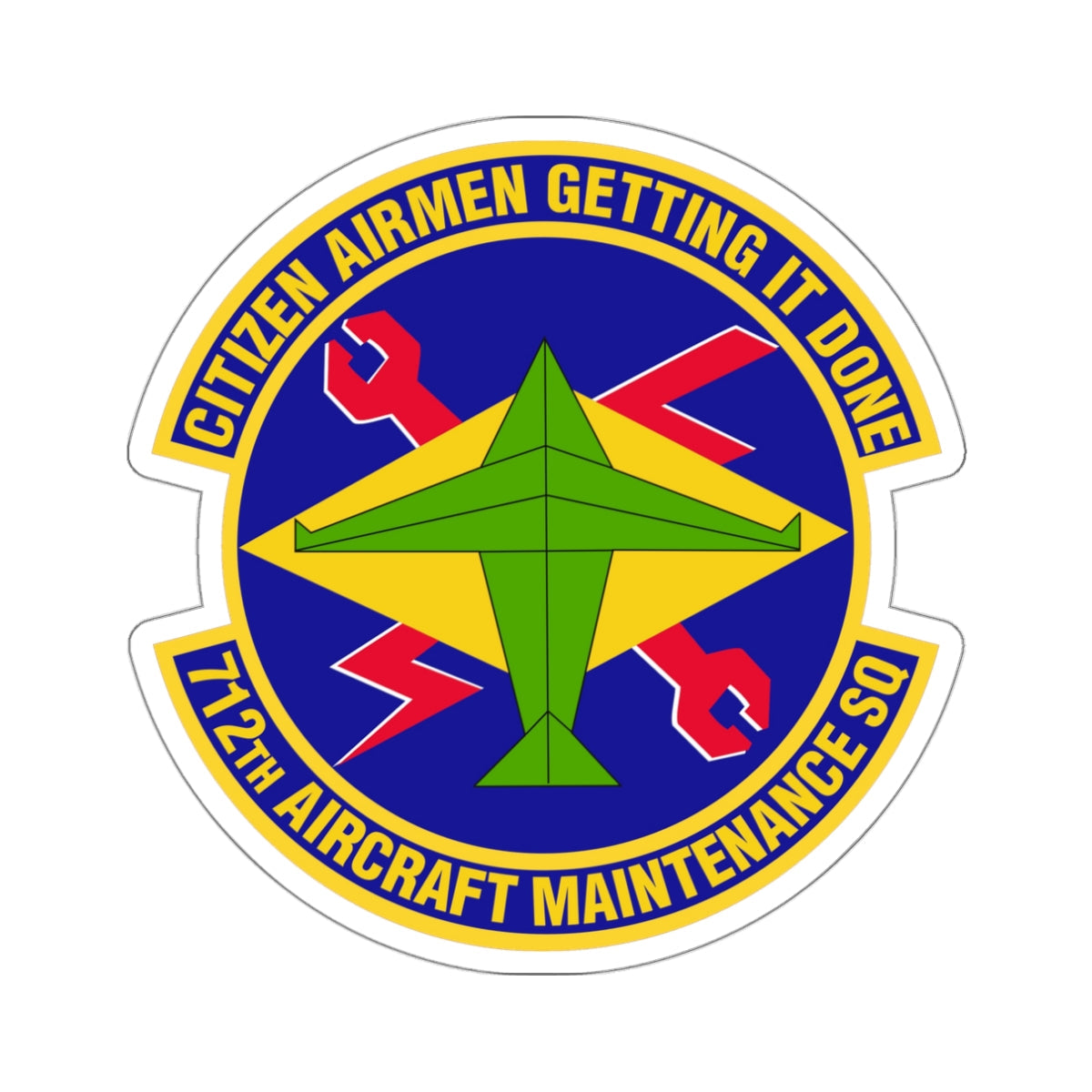 712th Aircraft Maintenance Squadron (U.S. Air Force) STICKER Vinyl Die-Cut Decal-White-The Sticker Space