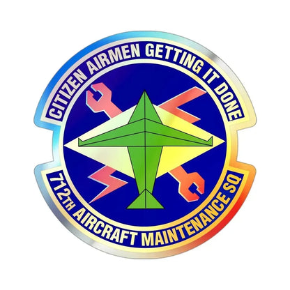 712th Aircraft Maintenance Squadron (U.S. Air Force) Holographic STICKER Die-Cut Vinyl Decal - The Sticker Space