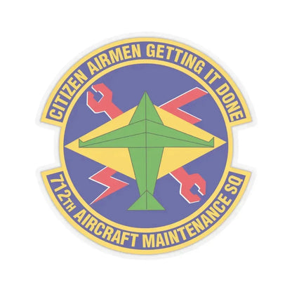 712th Aircraft Maintenance Squadron (U.S. Air Force) STICKER Vinyl Kiss-Cut Decal 6 Inch Transparent - The Sticker Space