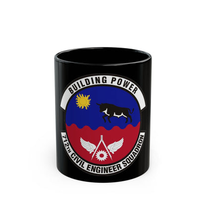 712th Civil Engineer Squadron (U.S. Air Force) Black Coffee Mug-11oz-The Sticker Space