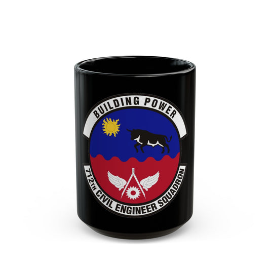 712th Civil Engineer Squadron (U.S. Air Force) Black Coffee Mug-15oz-The Sticker Space