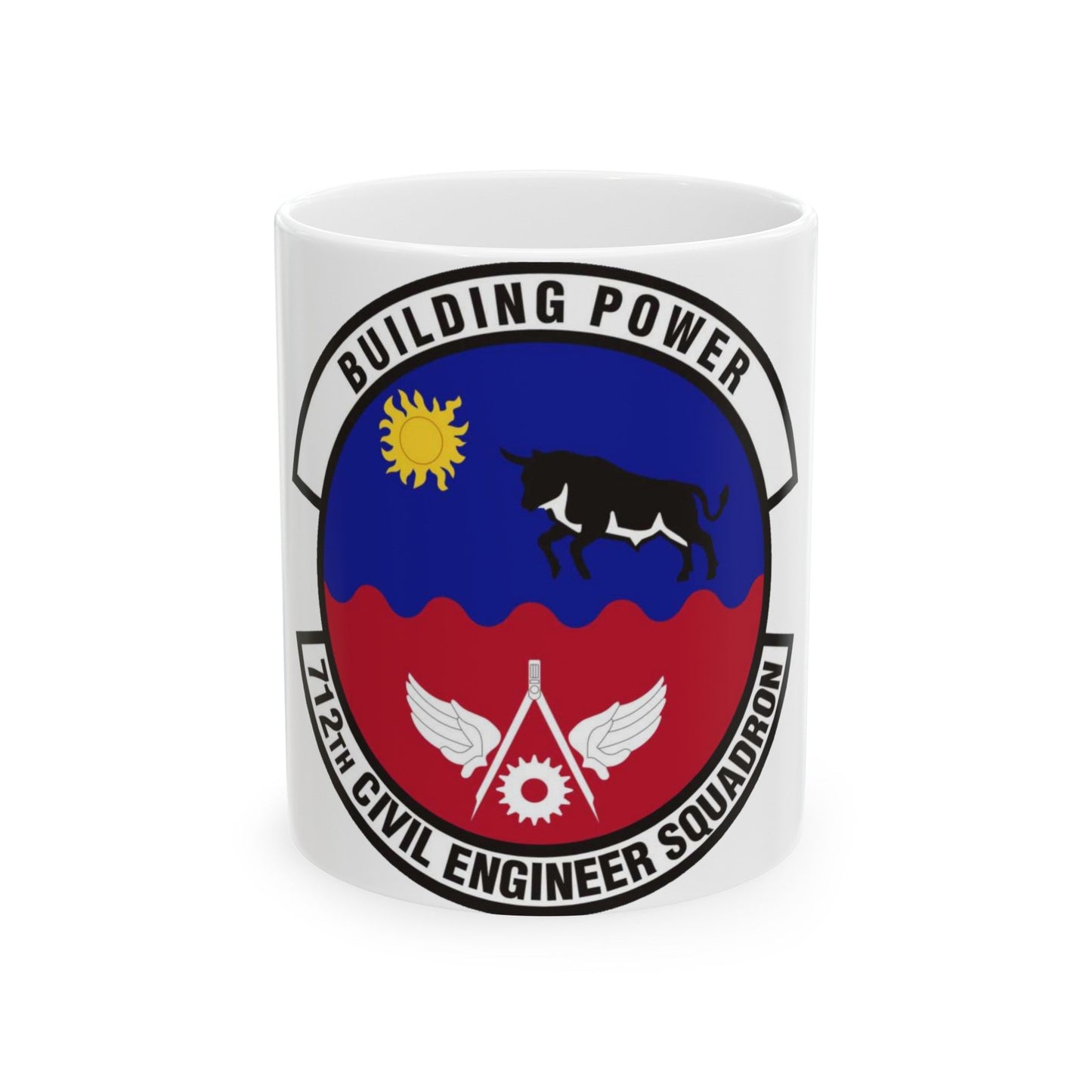 712th Civil Engineer Squadron (U.S. Air Force) White Coffee Mug-11oz-The Sticker Space