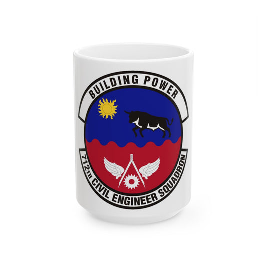 712th Civil Engineer Squadron (U.S. Air Force) White Coffee Mug-15oz-The Sticker Space