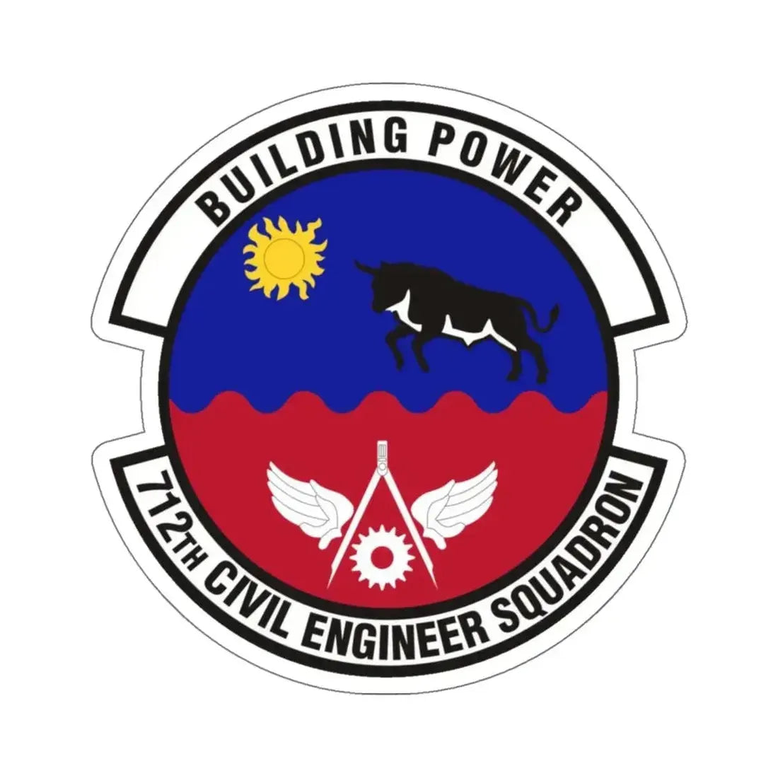 712th Civil Engineer Squadron (U.S. Air Force) STICKER Vinyl Die-Cut Decal - The Sticker Space