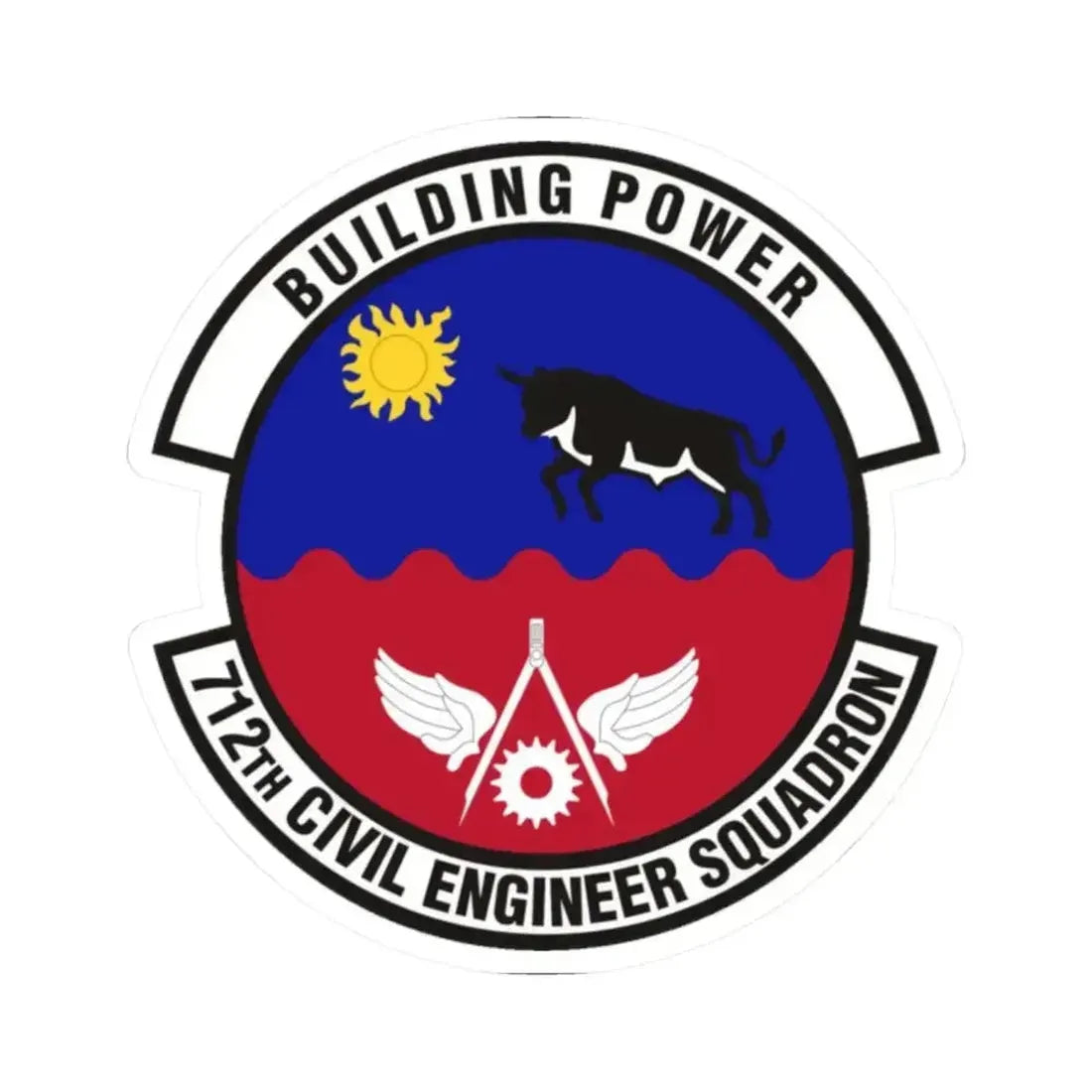 712th Civil Engineer Squadron (U.S. Air Force) STICKER Vinyl Kiss-Cut Decal - The Sticker Space