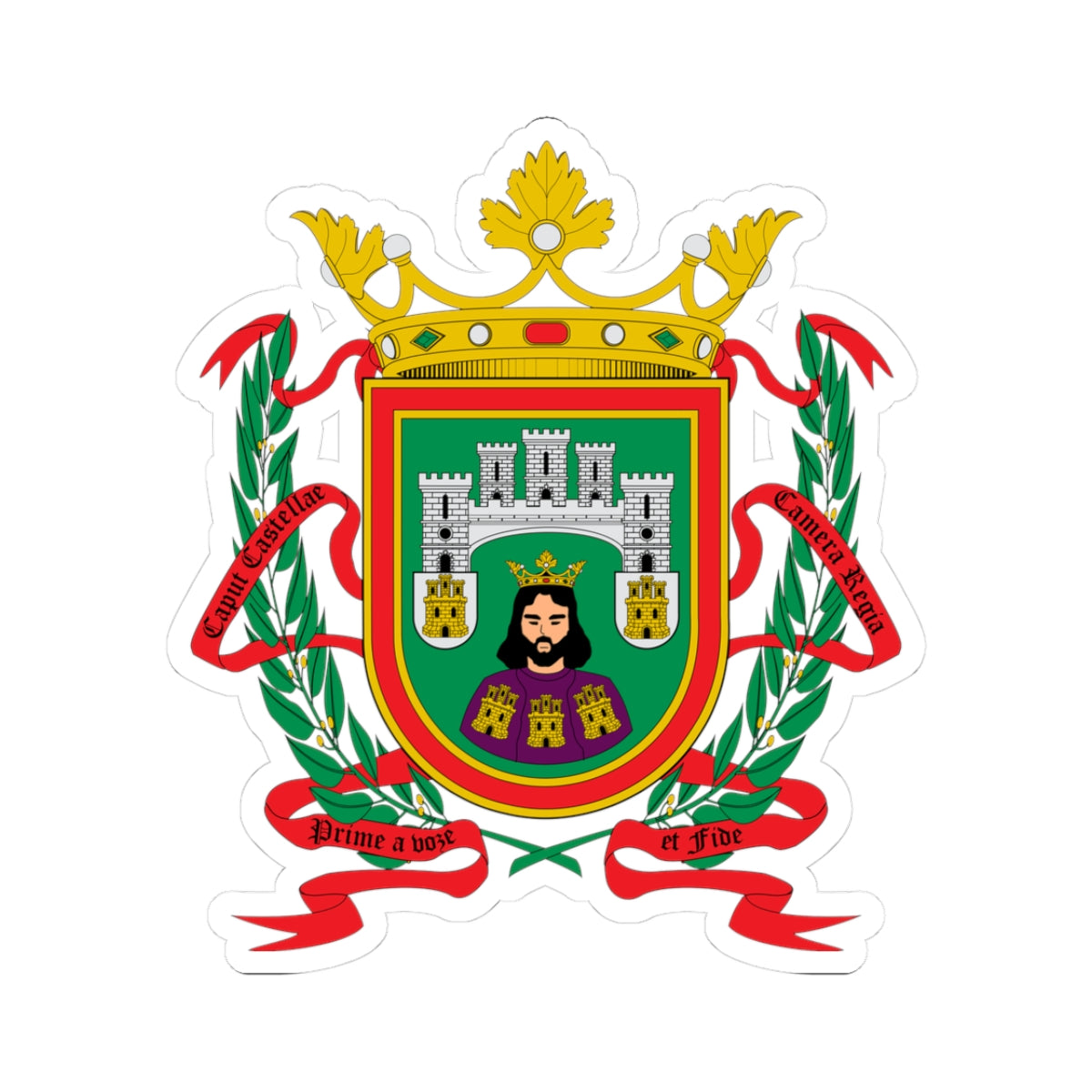 Escudo de Burgos (Spain) (Coat of Arms) STICKER Vinyl Kiss-Cut Decal