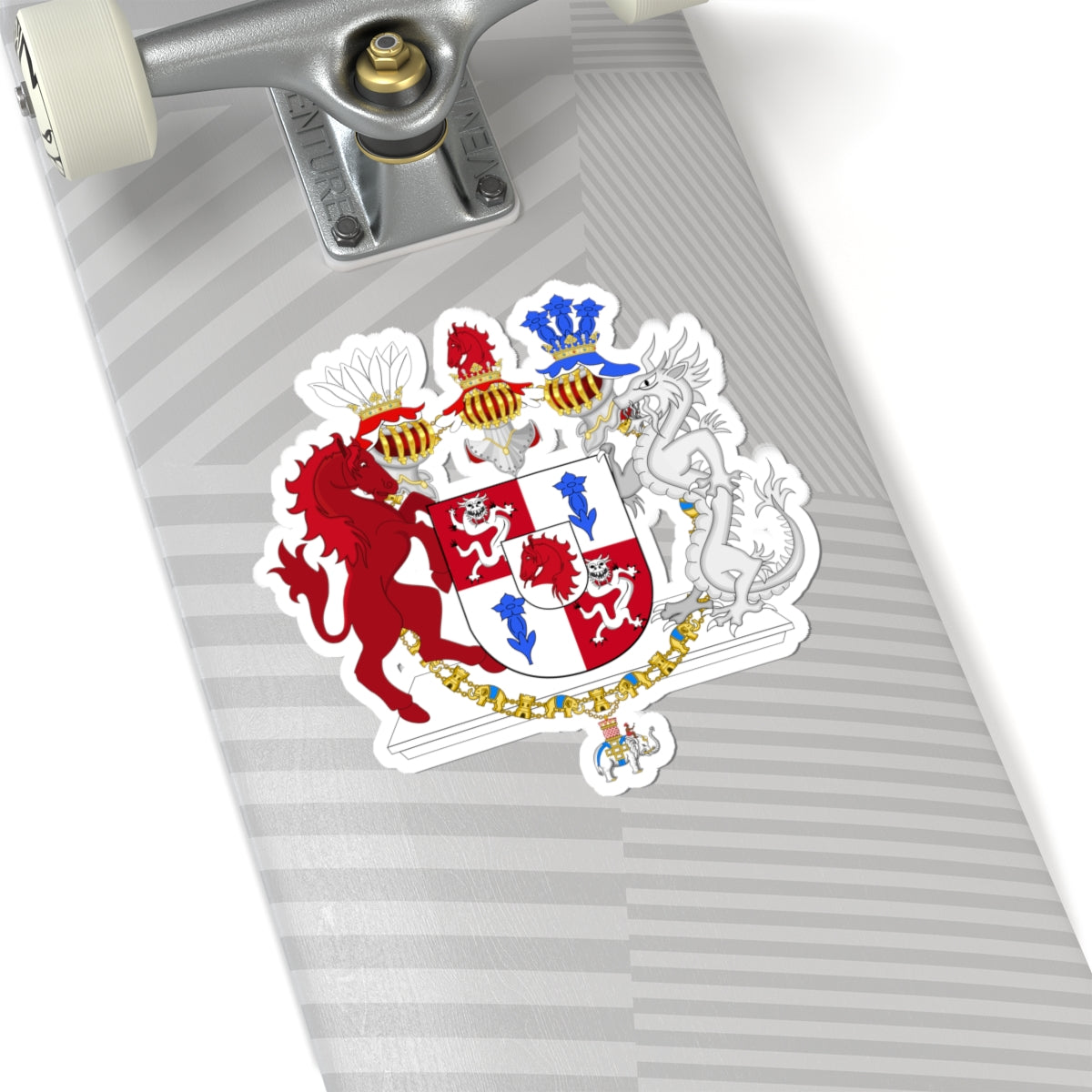 Armoiries Alexandra Manley Contesse de Frederiksborg2005 (Denmark) (Coat of Arms) STICKER Vinyl Kiss-Cut Decal