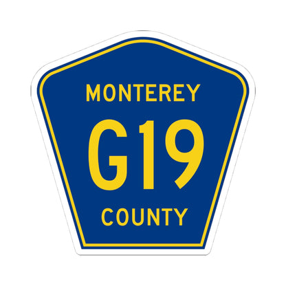 Monterey County G19 (California) (Road Sign) STICKER Vinyl Kiss-Cut Decal