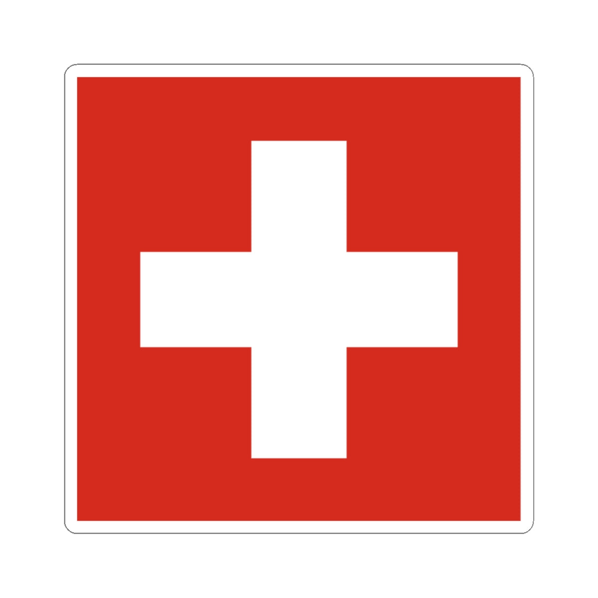 Flag of Switzerland 20-28 (Switzerland) STICKER Vinyl Kiss-Cut Decal