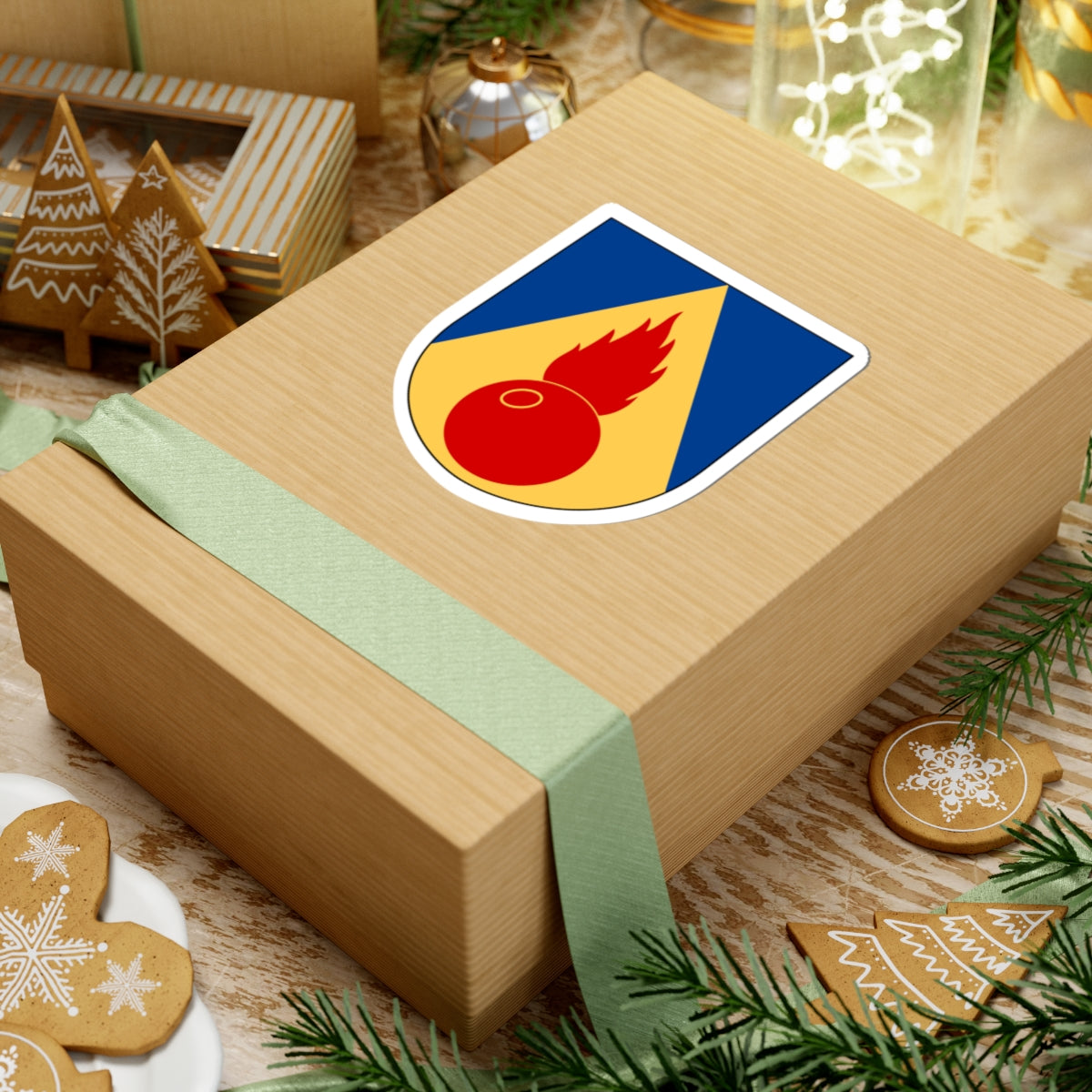 Artilleriregementet 911. kompaniet vapen (Sweden) (Coat of Arms) STICKER Vinyl Kiss-Cut Decal