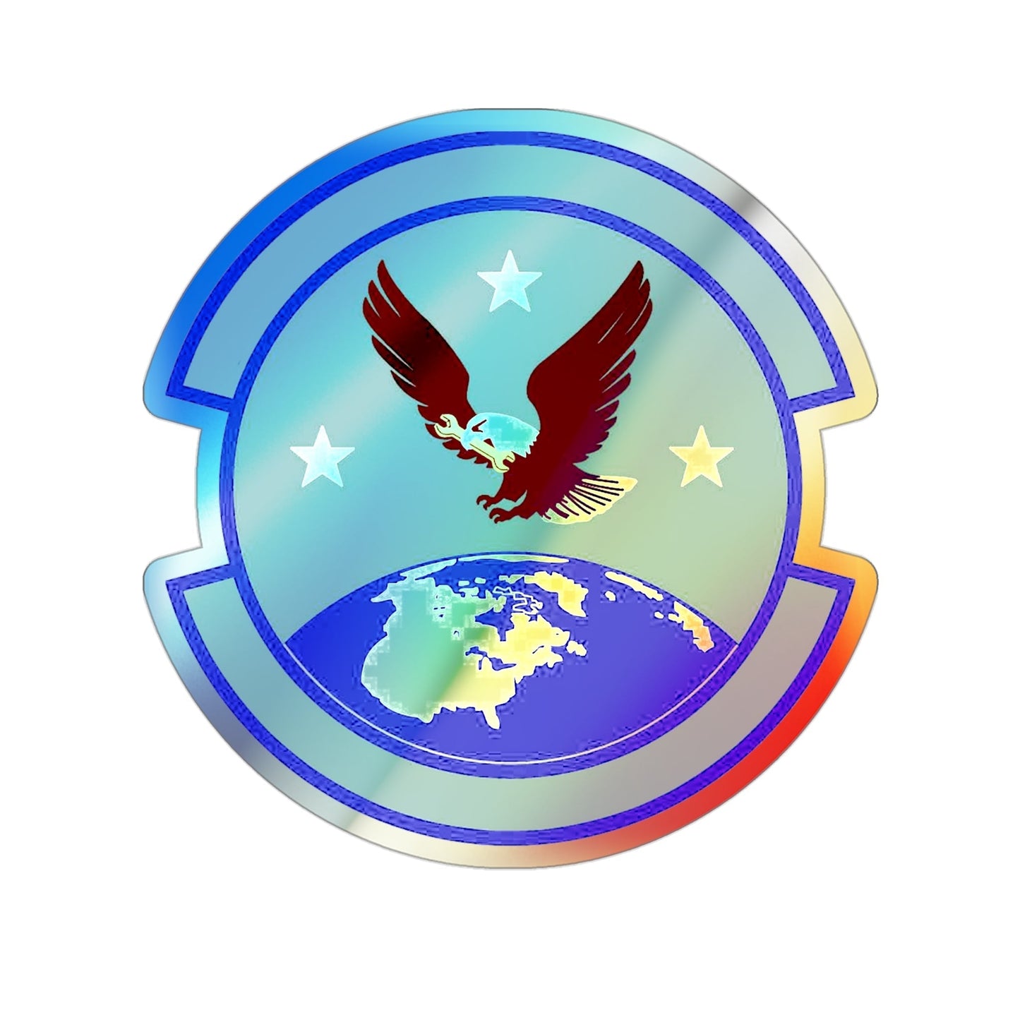 714 Aircraft Maintenance Squadron AFRC (U.S. Air Force) Holographic STICKER Die-Cut Vinyl Decal-3 Inch-The Sticker Space