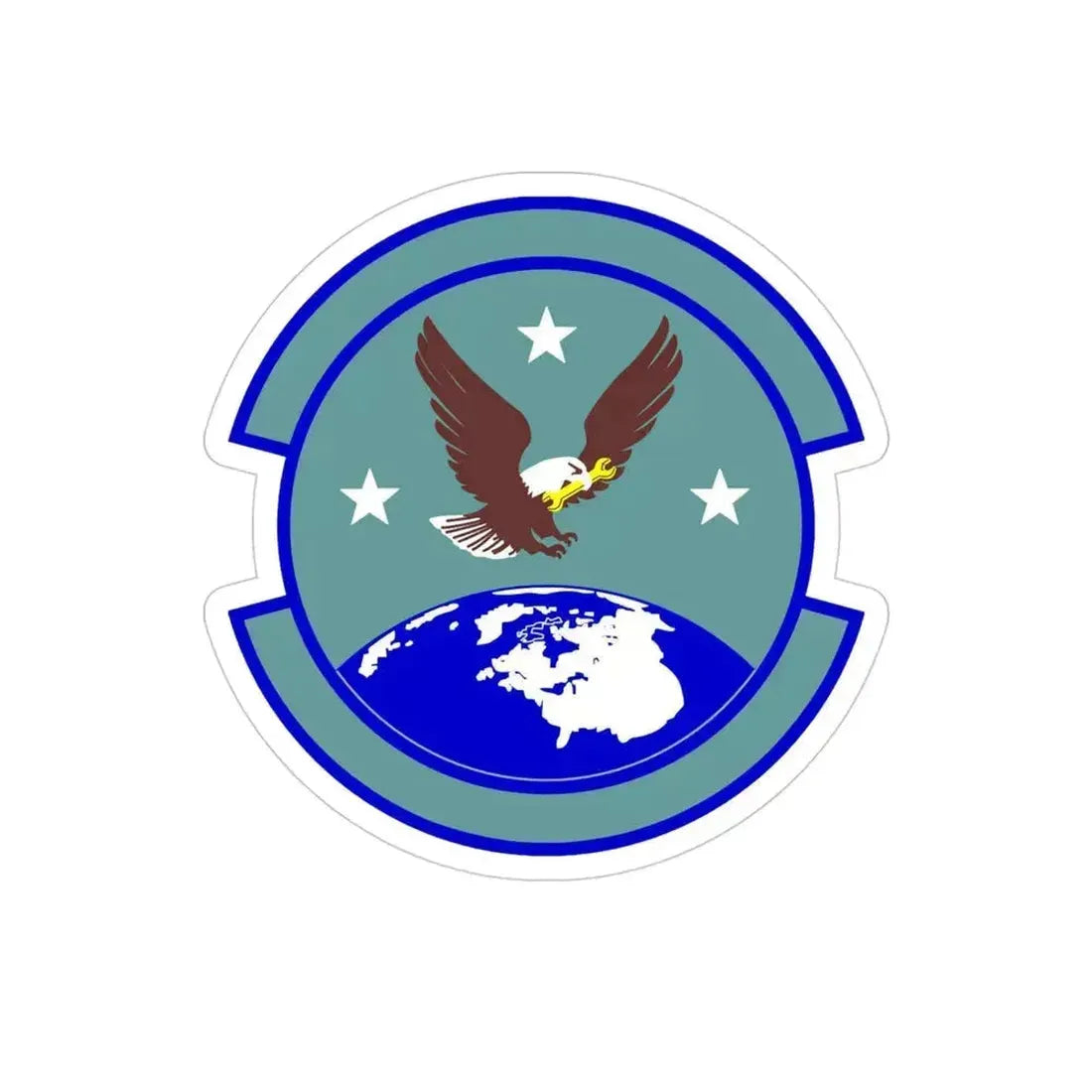 714 Aircraft Maintenance Squadron AFRC (U.S. Air Force) REVERSE PRINT Transparent Die-Cut STICKER 4 Inch Die-Cut Transparent - The Sticker Space