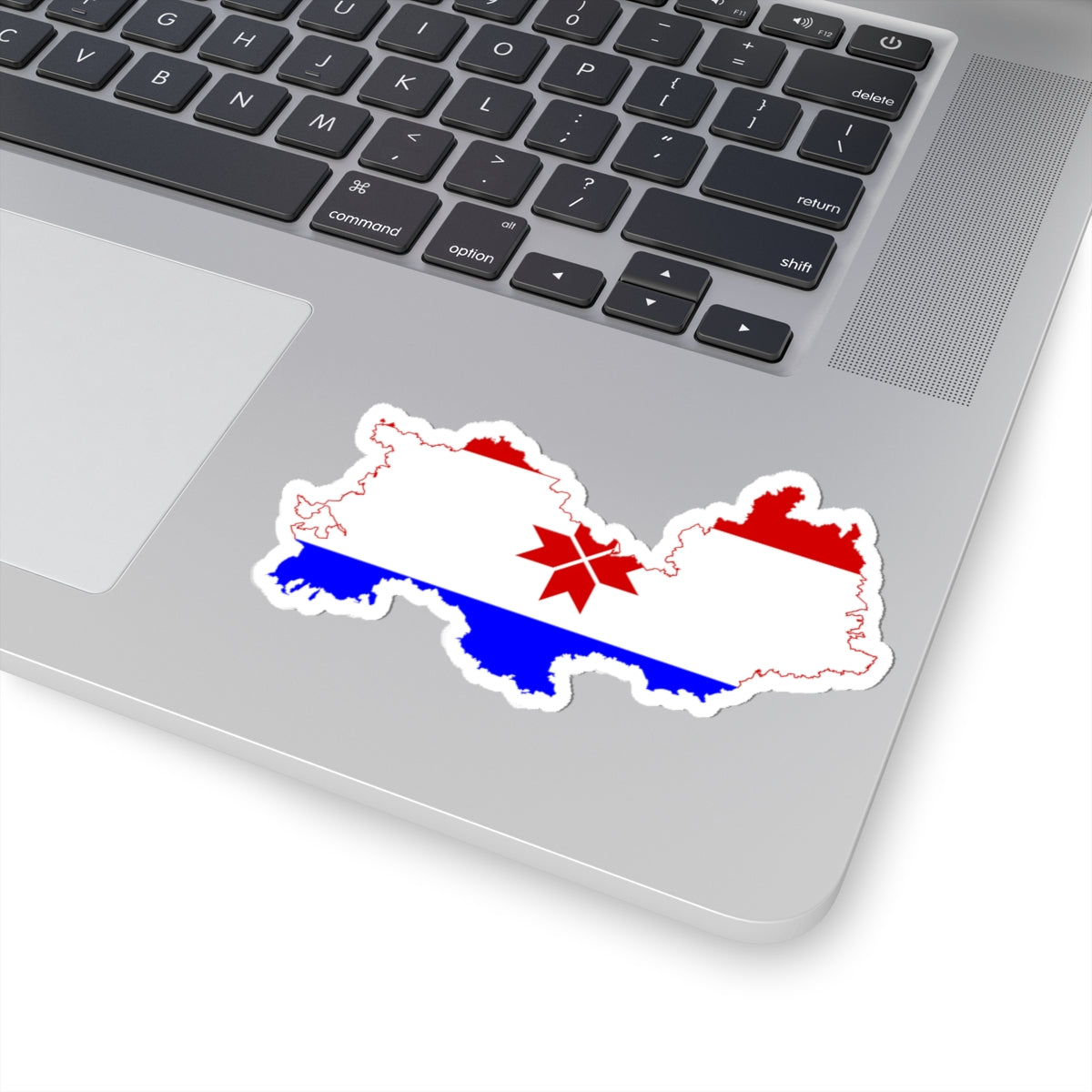 Flag-map of Mordovia (Russia) STICKER Vinyl Kiss-Cut Decal