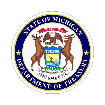 Seal of Michigan Department of Treasury - STICKER Vinyl Kiss-Cut Decal