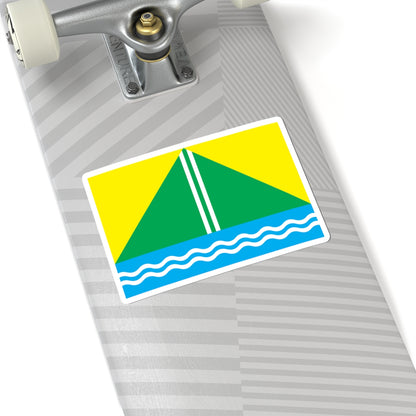 Flag of Nazyvaevsky rayon Omsk oblast (Russia) STICKER Vinyl Kiss-Cut Decal