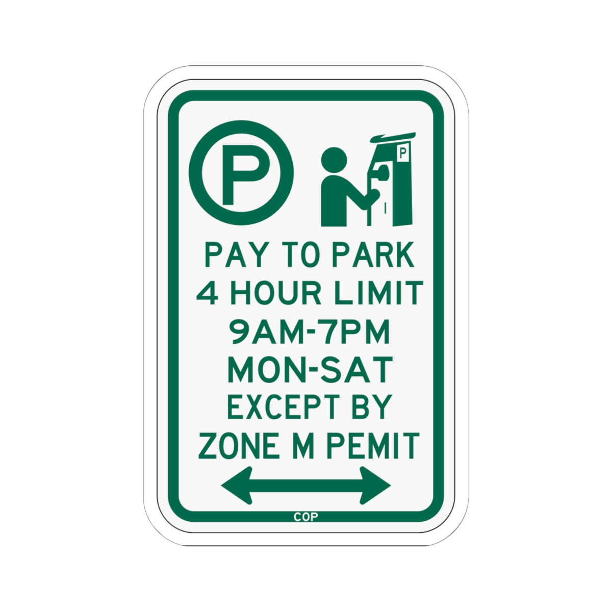 PBOT Road sign P4426D (Oregon) (Road Sign) STICKER Vinyl Kiss-Cut Decal