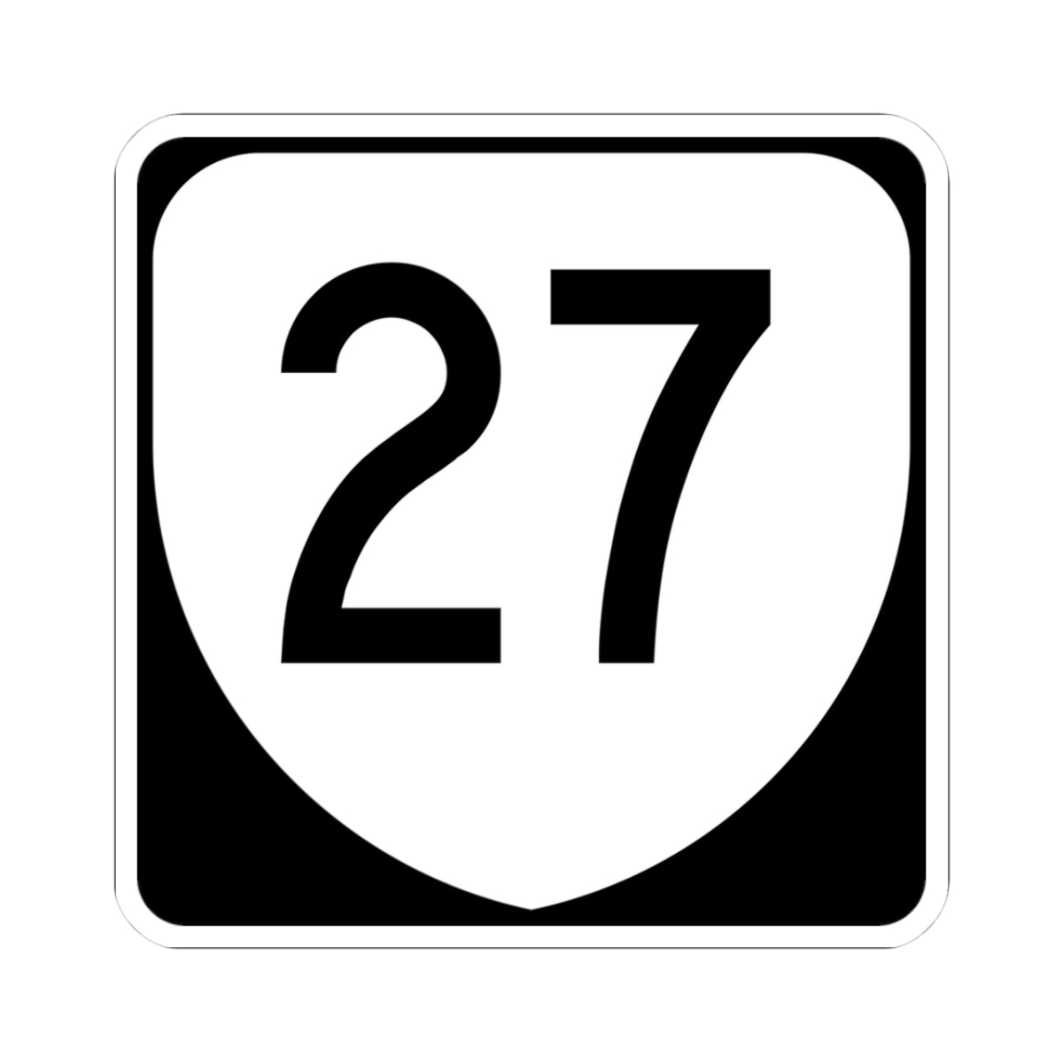 Virginia 27 (Virginia) (Road Sign) STICKER Vinyl Kiss-Cut Decal