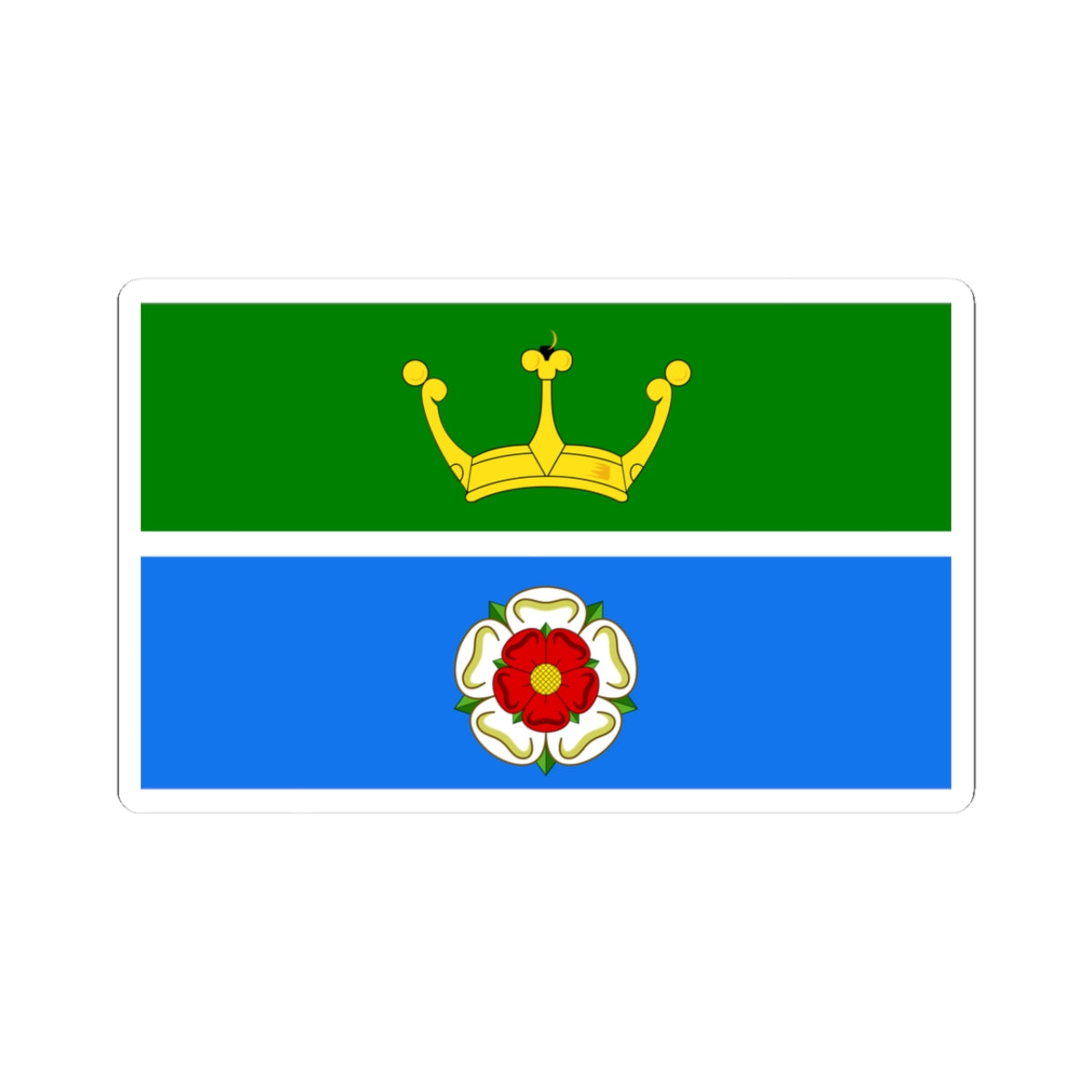 Hampshire green and blue flag (England) STICKER Vinyl Kiss-Cut Decal