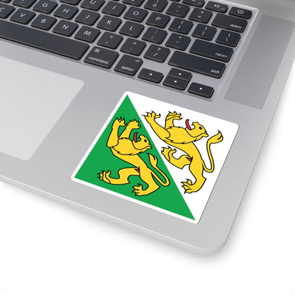 Flag of Canton of Thurgau (Switzerland) STICKER Vinyl Kiss-Cut Decal