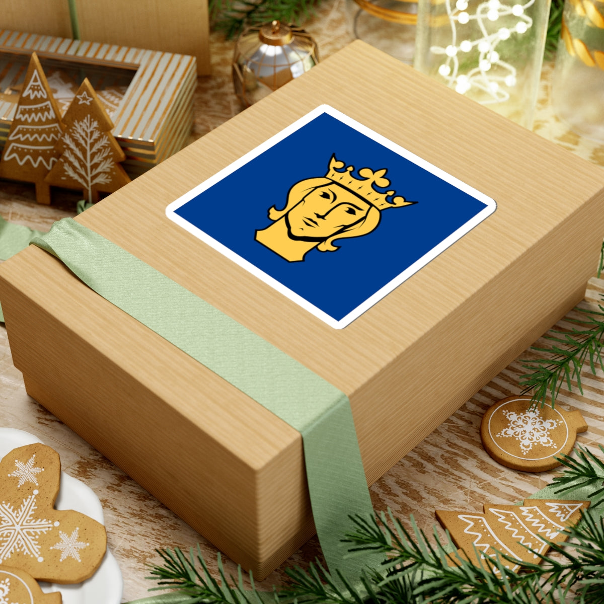 Flag of Stockholm (Sweden) STICKER Vinyl Kiss-Cut Decal