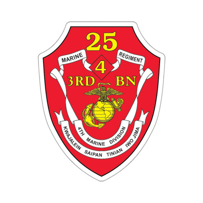 3rd BN 25th Marines 4th Marine Div (USMC) STICKER Vinyl Kiss-Cut Decal