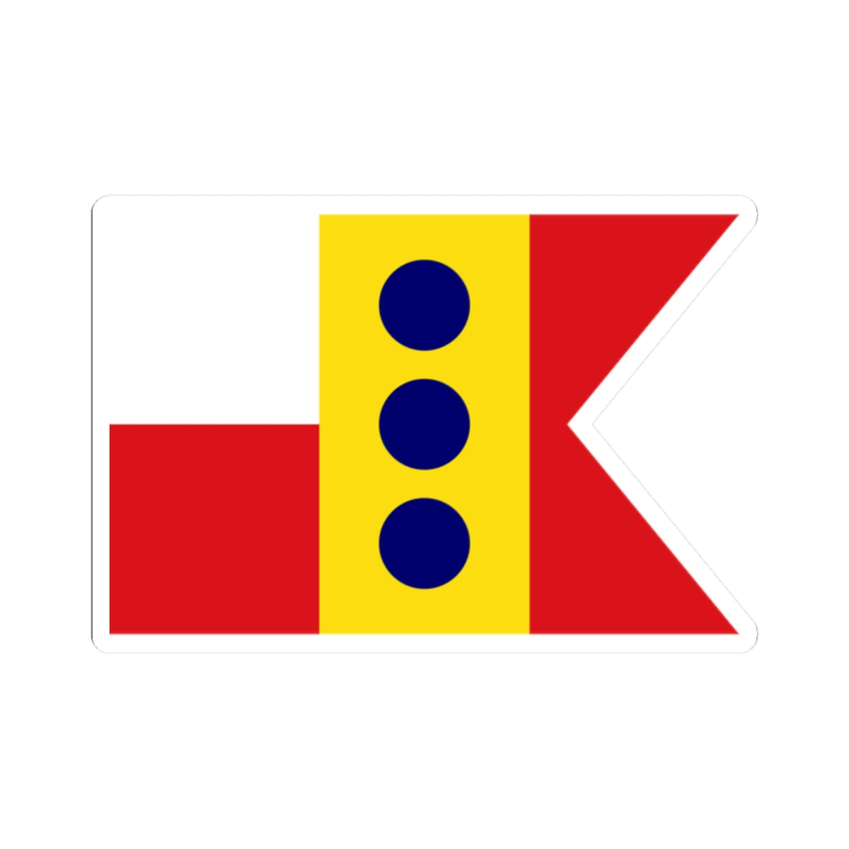 Flag of Minister Plenipotentiary Spain 1923-1931 1938-1977 (Spain) STICKER Vinyl Kiss-Cut Decal
