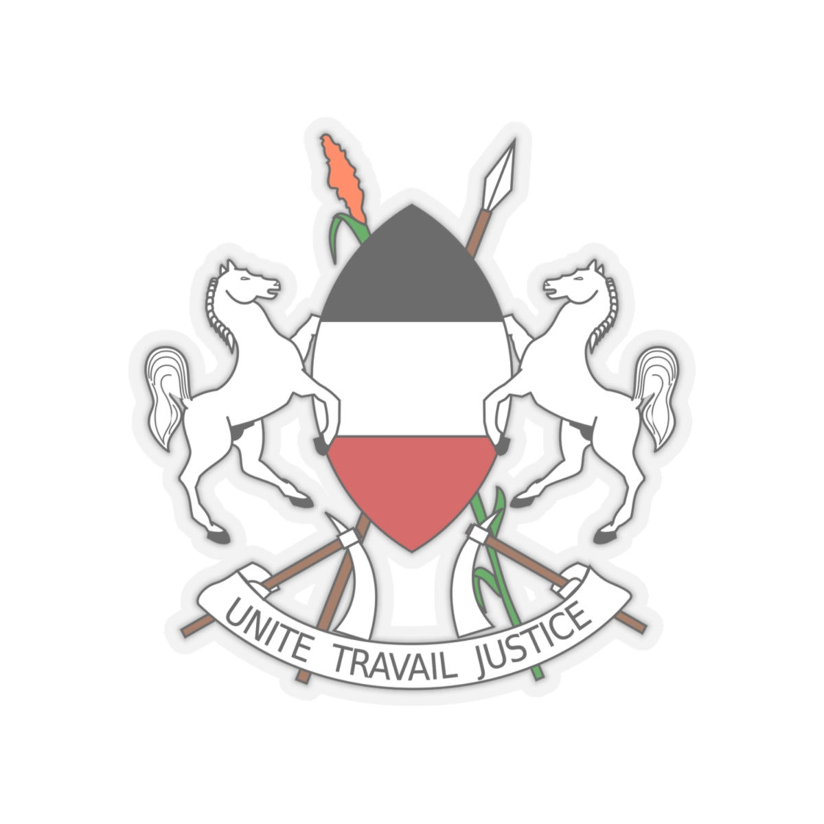 Coat of arms of Upper Volta (1967-1984) - STICKER Vinyl Kiss-Cut Decal