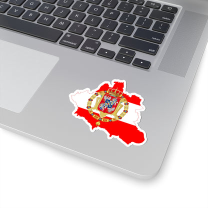 Flag-map of the PolishLithuanian Commonwealth (Poland) STICKER Vinyl Kiss-Cut Decal