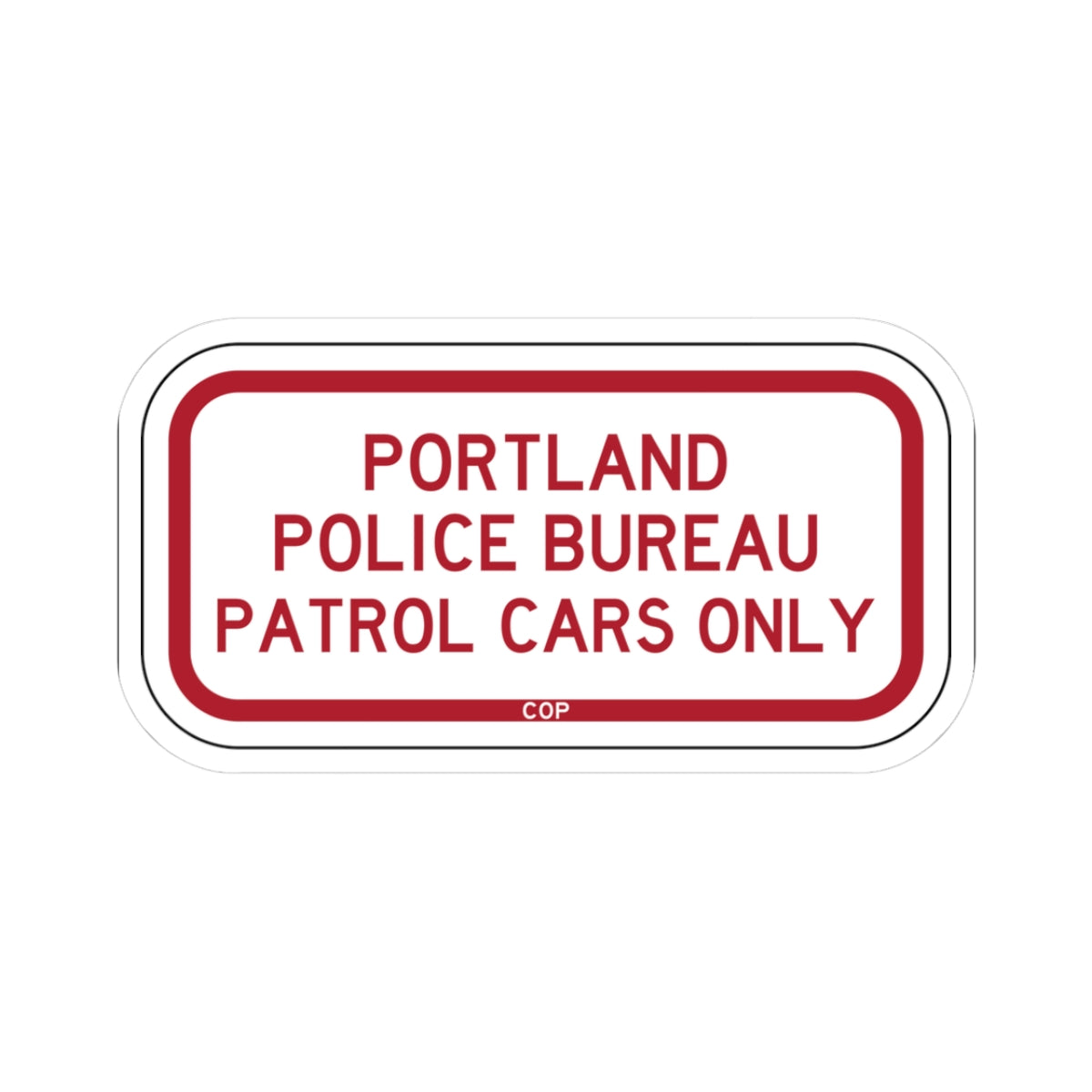 PBOT Road sign P4225 (Oregon) (Road Sign) STICKER Vinyl Kiss-Cut Decal