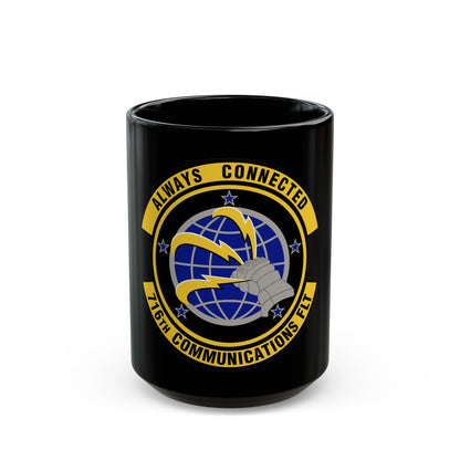 716th Communications Flight (U.S. Air Force) Black Coffee Mug-15oz-The Sticker Space