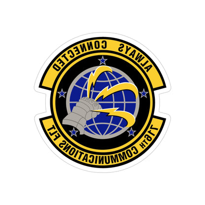 716th Communications Flight (U.S. Air Force) REVERSE PRINT Transparent STICKER-6" × 6"-The Sticker Space