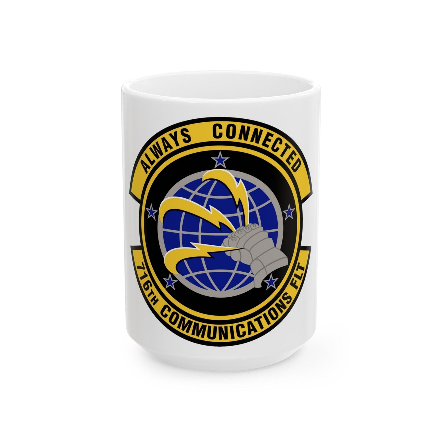 716th Communications Flight (U.S. Air Force) White Coffee Mug-15oz-The Sticker Space