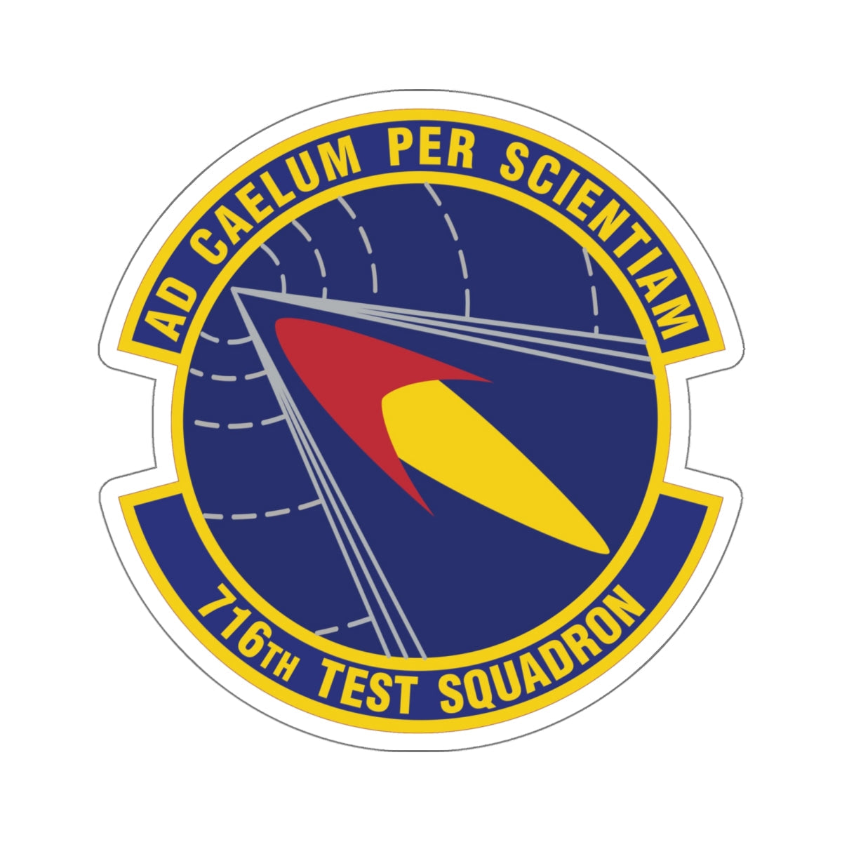 716th Test Squadron (U.S. Air Force) STICKER Vinyl Die-Cut Decal-White-The Sticker Space