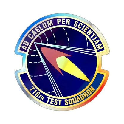716th Test Squadron (U.S. Air Force) Holographic STICKER Die-Cut Vinyl Decal 4 Inch Holographic - The Sticker Space